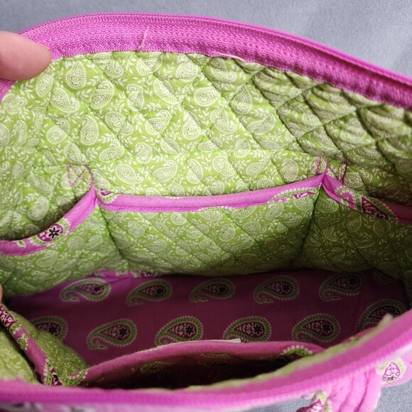 Vera Bradley Bermuda Pink Paisley Handbag Tote with Wallet Toggle Retired - Picture 5 of 7